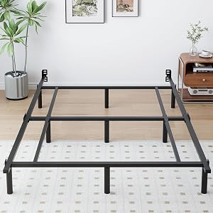 Mashomdec Queen Metal Bed Frame, 7 Inch Low Heavy Duty Platform Bed Frames Queen Size for